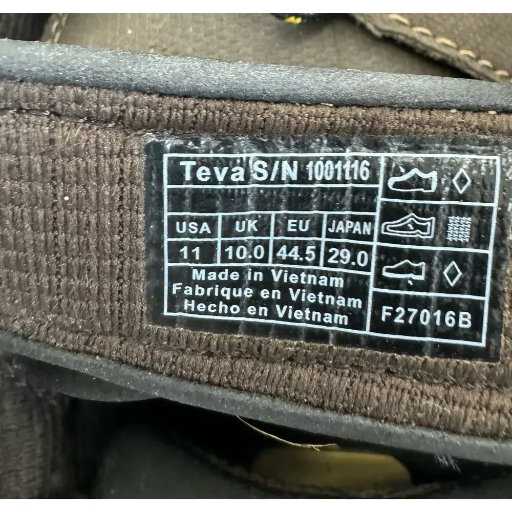 TEVA Forebay Sandals Men’s Size 11 Sport Hiking Turkish Coffee ShocPad (READ)